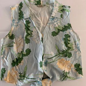 Tommy Bahama Silk Tie Front Top